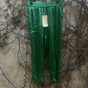 Miguel Allegro Trapunto Vibrant Green Cargo Pants